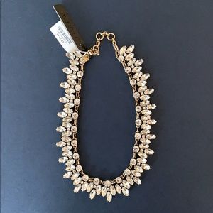 J. Crew Gold and Crystal Necklace